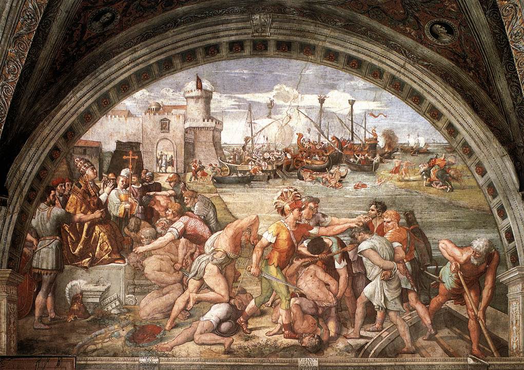 gever1el's tweet image. S. Leo PP. IV—After Saracen raids devastated Rome, S. Leo restored and fortified it, and then saved it from a fire with the signum crucis. He beautified S. Peter’s and other churches, made a victorious Italian league against the Saracens, and asserted papal authority over Europe.