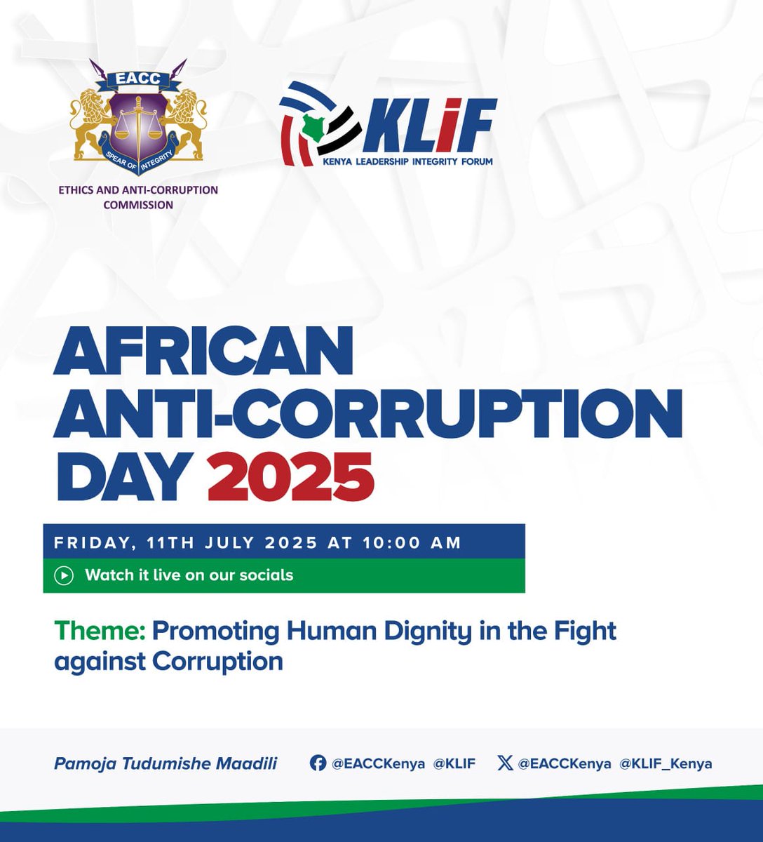 Celebrating African Anti-Corruption Day is a reminder that African solutions rooted in dignity can overcome this challenge. #KenyaAgainstCorruption #AfricaAgainstCorruption