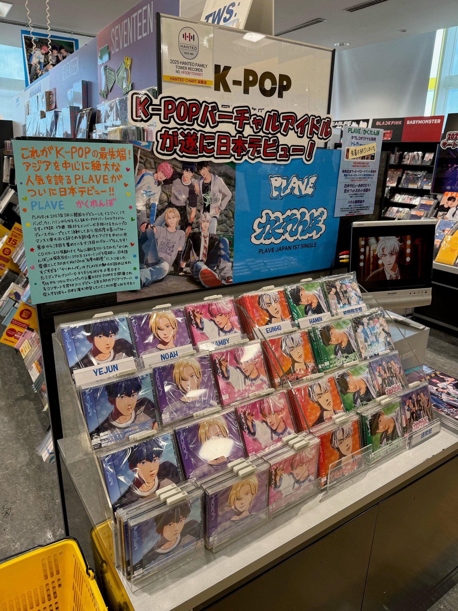 PLAVE 5人　タワレコ　かくれんぼ当選　パネル　展示　抽選　パネル PLAVE バンビ BAMBY タワレコ かくれんぼ当選 パネル 展示 抽選