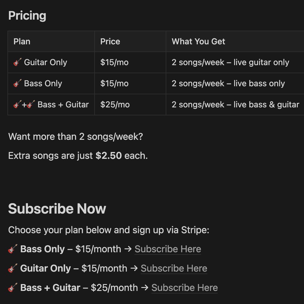 I just dropped STRUNG — a brand new subscription service built for producers and artists who need live bass and guitar on their songs and tracks.
Custom, pro-level stems delivered straight to your inbox.
•
Find it here:
spiral-slipper-3ee.notion.site/STRUNG-by-Teeb…
•
#strung #teeba #bass #guitar