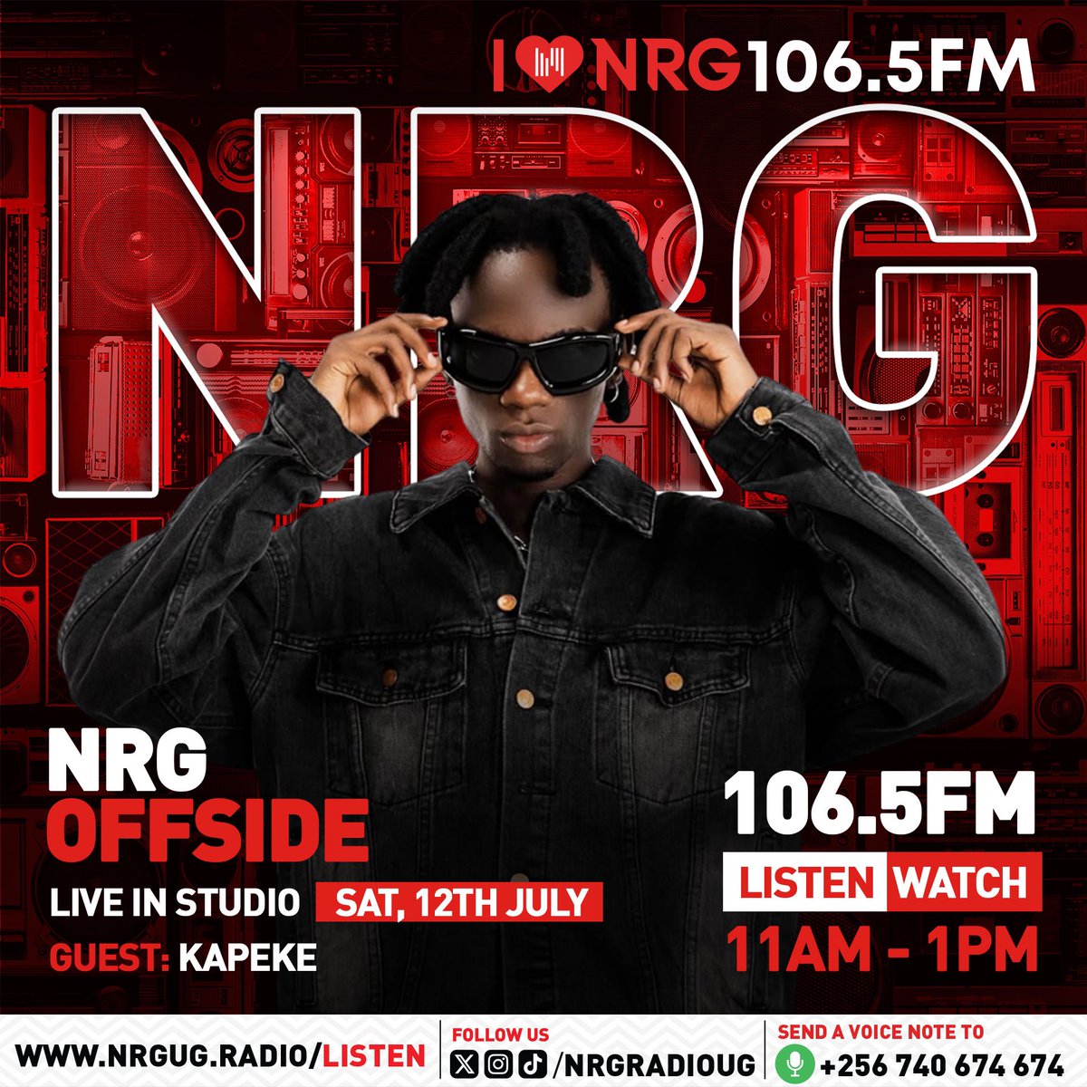 This Saturday at the OFFSIDE show we have the butcher kabaka mu kutema ensingo Kapeke yuh know seh .
11am to 1pm