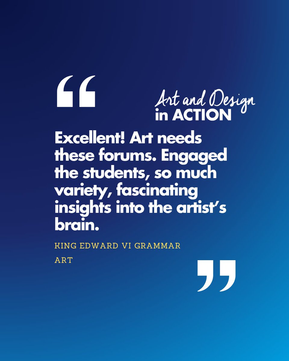 #FeedbackFriday 💬
Our Art and Design in Action days are the perfect way to explore artistic ideas, techniques and processes!

#ArtAndDesignInAction #ArtEducation #TeacherVoices