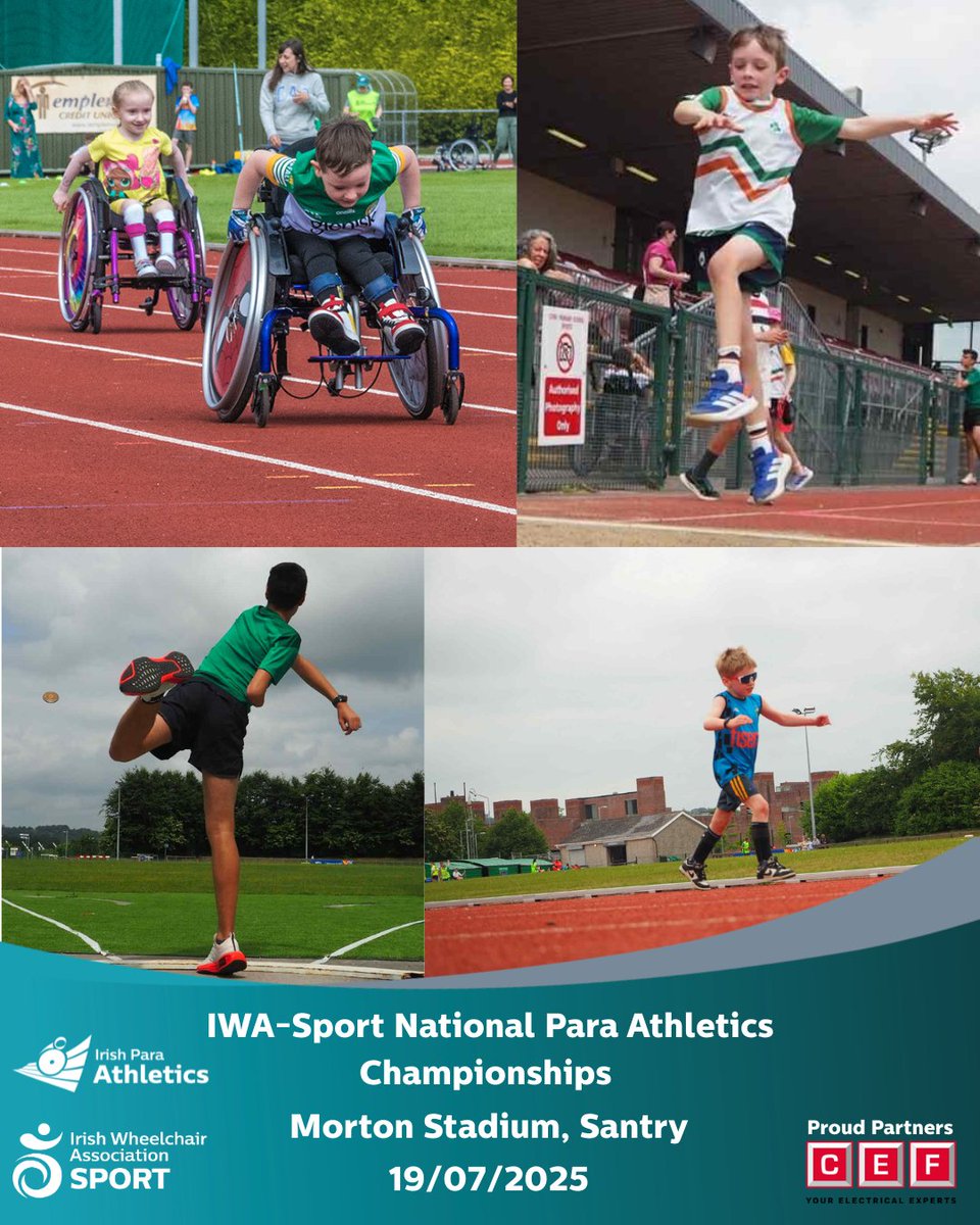 IWA-Sport (@iwasport) on Twitter photo 🚨🚨LAST CHANCE!🚨🚨
Registration for Irish Para Athletics National Championships closes at 1pm TODAY
Don't miss your chance to be part of the action at Morton Stadium, Santry on July 19th, register before 1pm!
entry.athleticsireland.ie/#/
<a href="/sportireland/">Sport Ireland</a> <a href="/ParalympicsIRE/">Paralympics Ireland</a> <a href="/Vision_Irl/">Vision Ireland</a> 🚨🚨LAST CHANCE!🚨🚨
Registration for Irish Para Athletics National Championships closes at 1pm TODAY
Don't miss your chance to be part of the action at Morton Stadium, Santry on July 19th, register before 1pm!
entry.athleticsireland.ie/#/
<a href="/sportireland/">Sport Ireland</a> <a href="/ParalympicsIRE/">Paralympics Ireland</a> <a href="/Vision_Irl/">Vision Ireland</a>