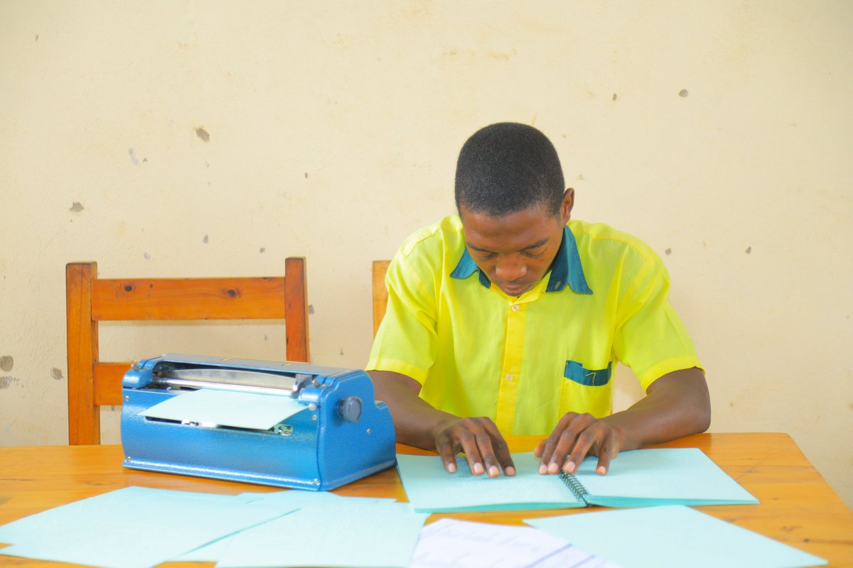 Visually impaired students taking the secondary school national exams at GS HVP Gatagara – Rwamagana are demonstrating confidence, thanks to support such as Braille sheets, large print materials, assistive devices, and extra time. We wish them the best of luck!
