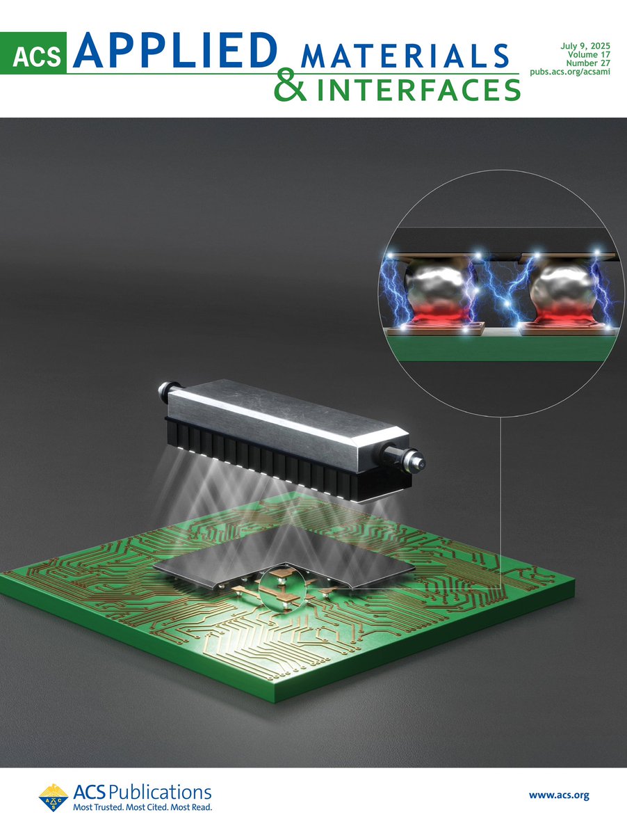 muller_group's tweet image. The latest issue of ACS Applied Materials &amp;amp; Interfaces (@ACS_AMI) is live! On the  cover: “#Ultra-Millisecond Flip-Chip #Bonding #Process via Intense #Pulsed #Light #Irradiation”