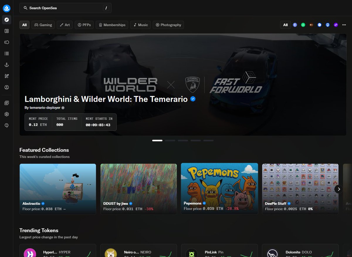 NFTs are back, gg <a href="/opensea/">OpenSea</a> 🤝♥️