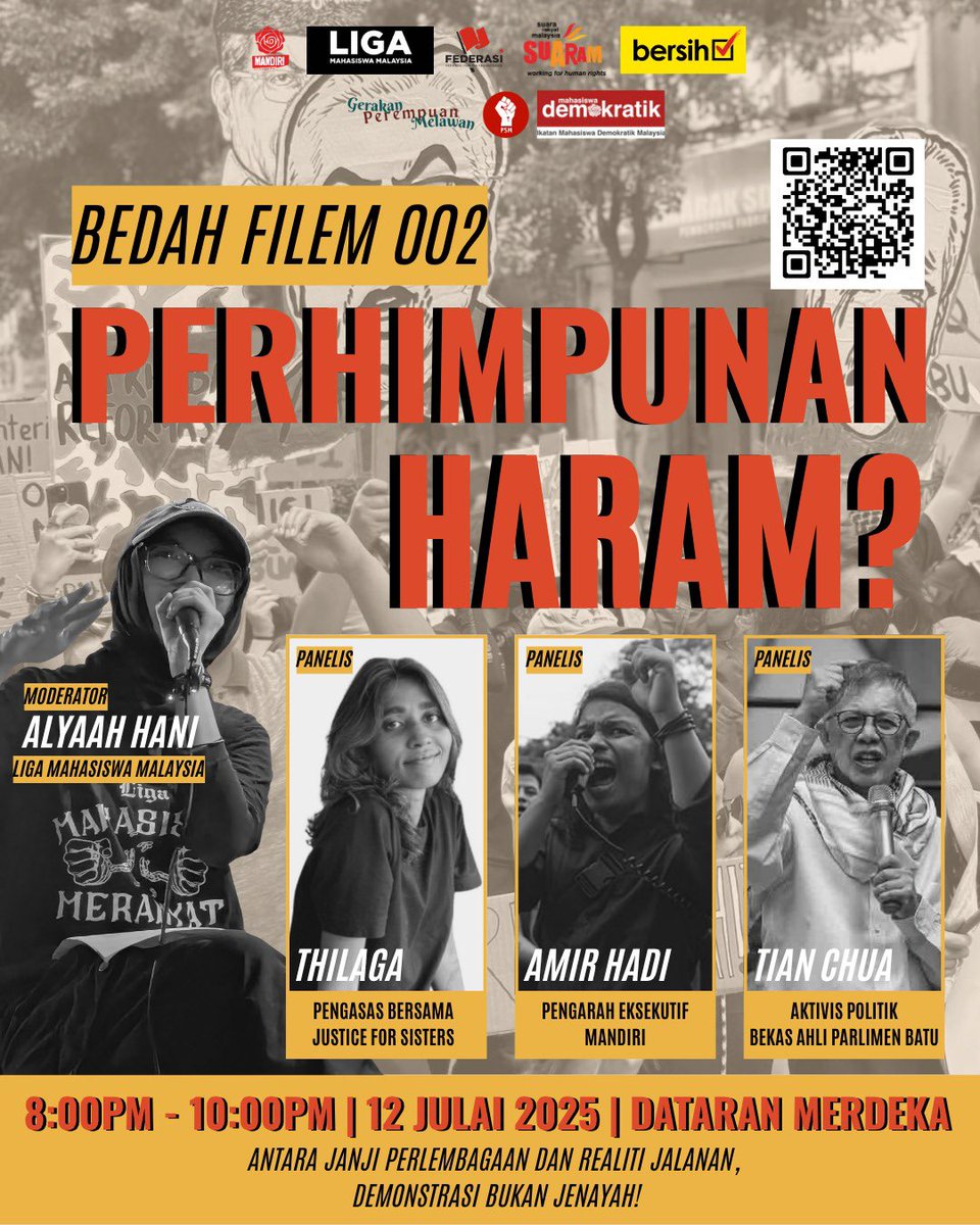 Fed Court ruled fines for no protest notice unconstitutional — a win for assembly rights! But the ruling remains untested, and with the Peaceful Assembly Act to be tabled next Parliament sitting, we must keep pushing for reform.

Join us tomorrow to discuss this! ✊