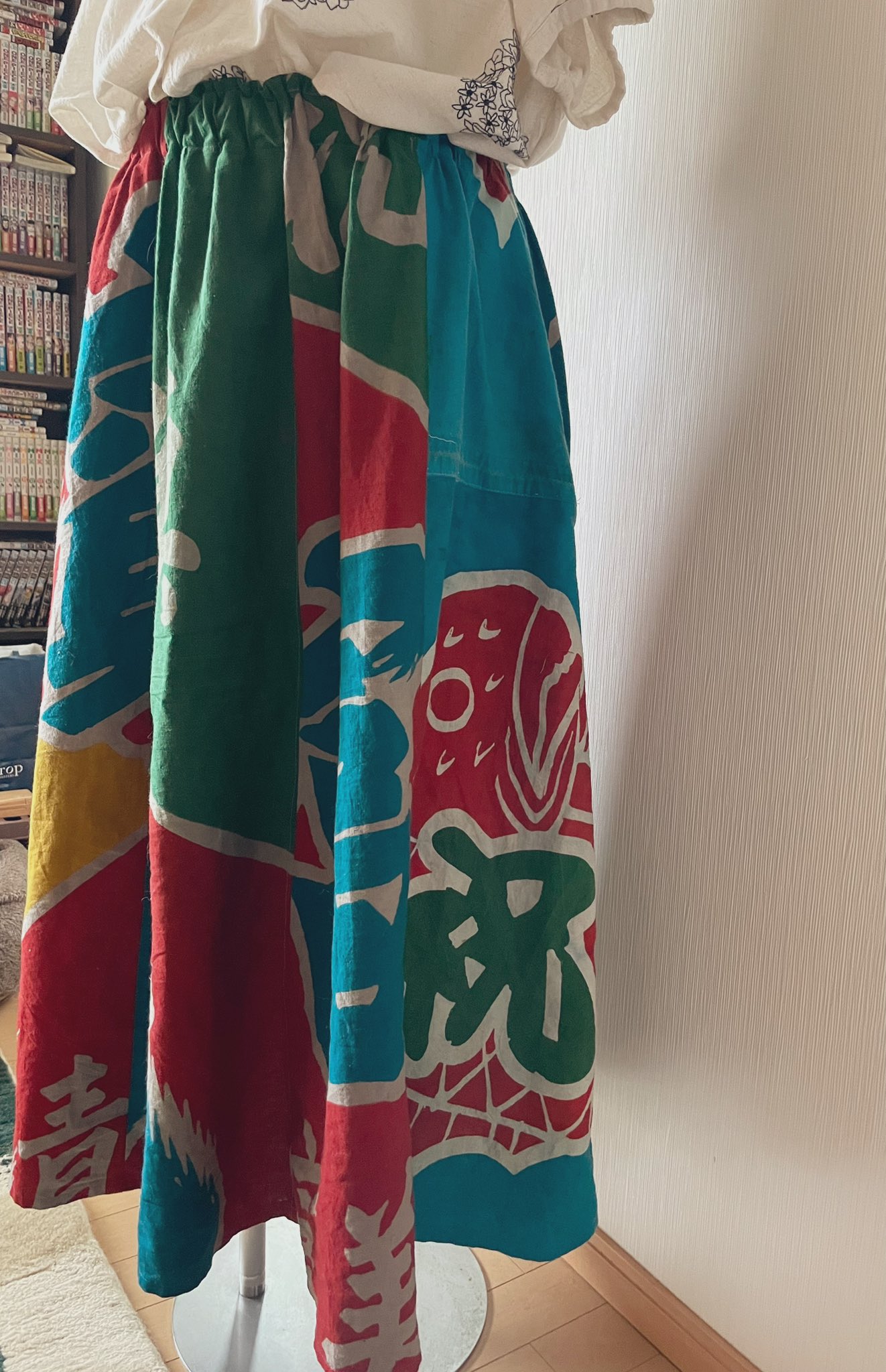 RISKE□大漁旗リメイク＊チュニック＊パンツ＊セットアップ＊柿渋染め