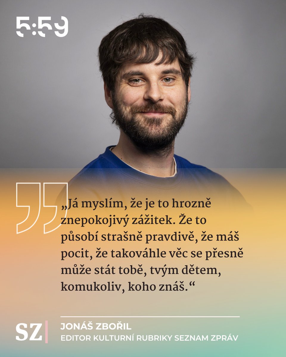 Seznam Zprávy (@seznamzpravy) on Twitter photo 🎬 Film Sbormistr o sexuálním zneužívání mladistvých dívek v pěveckém sboru uchvátil karlovarský festival.
🍿 Snímek režiséra Ondřeje Provazníka šel ve čtvrtek do kin.
Jeho uměleckou i společenskou naléhavost rozebírá <a href="/jonaszboril/">Jonáš Zbořil</a> v <a href="/zaminutusest/">Podcast 5:59</a> 🎙️
seznamzpravy.cz/clanek/281573 🎬 Film Sbormistr o sexuálním zneužívání mladistvých dívek v pěveckém sboru uchvátil karlovarský festival.
🍿 Snímek režiséra Ondřeje Provazníka šel ve čtvrtek do kin.
Jeho uměleckou i společenskou naléhavost rozebírá <a href="/jonaszboril/">Jonáš Zbořil</a> v <a href="/zaminutusest/">Podcast 5:59</a> 🎙️
seznamzpravy.cz/clanek/281573