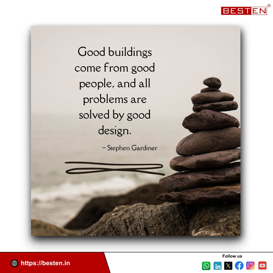 BestenIndia's tweet photo. #Goodbuildings come from good people, and all problems are solved by #Gooddesign.
Visit our site: https://t.co/i2EoXELX8L

Connect with us:
IG: https://t.co/7UO8ULNNwy
FB: https://t.co/vd00hHZcRy

#FutureByDesign #EngineeringInspiration #DesignThinking #DesignSolvesProblems https://t.co/dbSXRETgAi