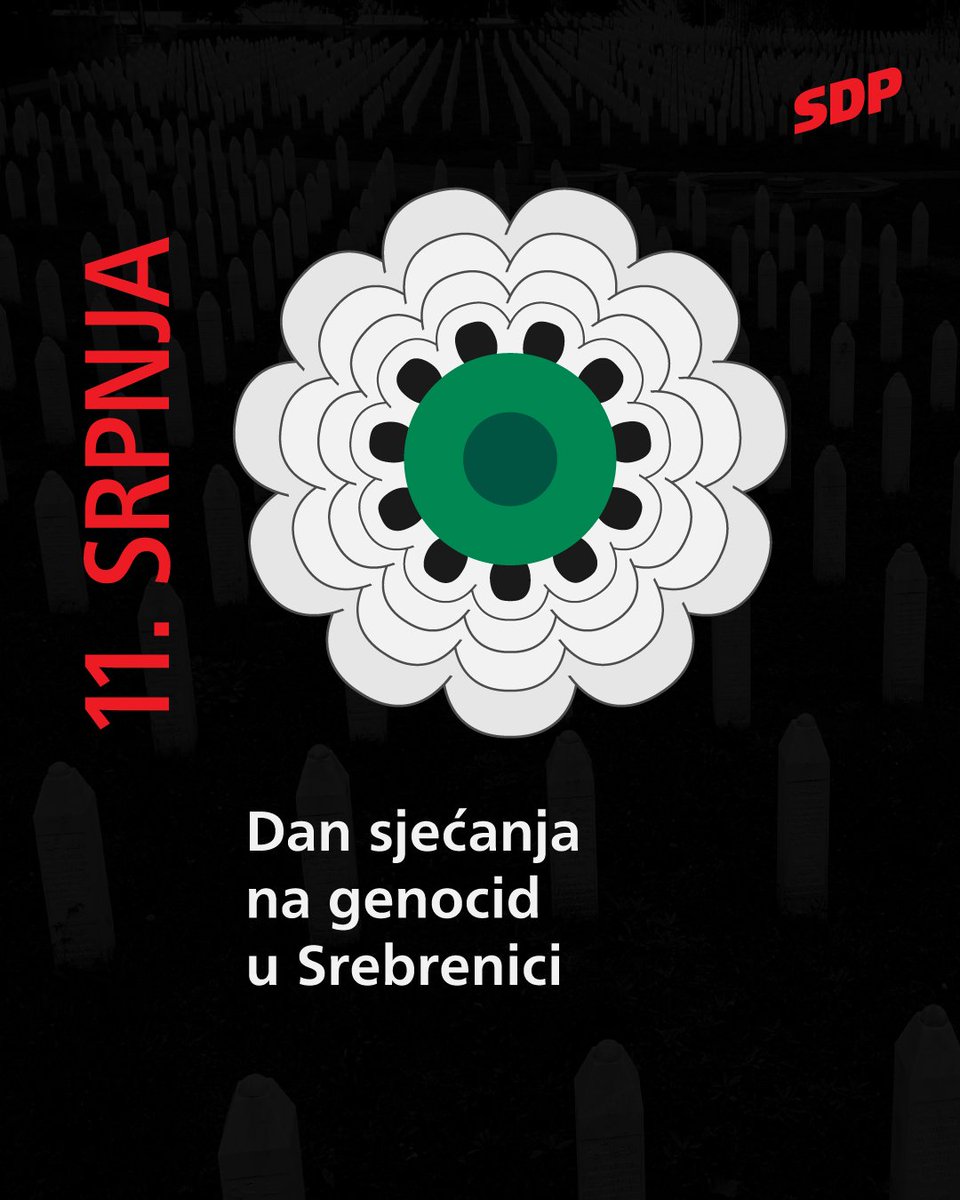 Obljetnica genocida u Srebrenici mora nam svima biti upozorenje. Nastavimo borbu protiv svakog oblika diskriminacije, mržnje i nasilja, kako se ovakvo zlo ne bi nikad više ponovilo! Danas smo u mislima sa žrtvama i njihovim obiteljima.