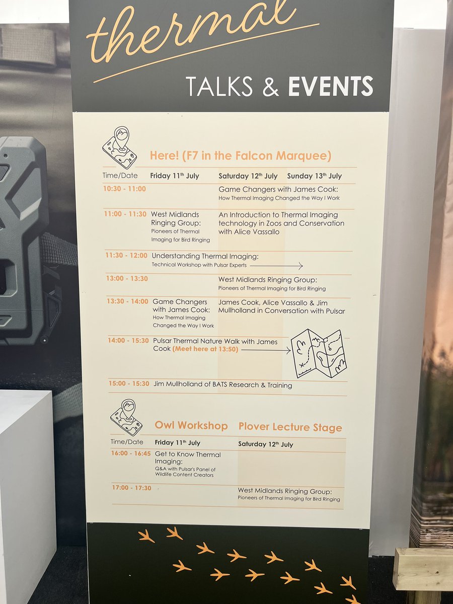 RingersWm's tweet image. Join lots of fantastic speakers at the @PulsarWild stand in Falcon F7.
Looking forward to seeing you all.
It’s a scorcher 🔥@GlobalBirdfair