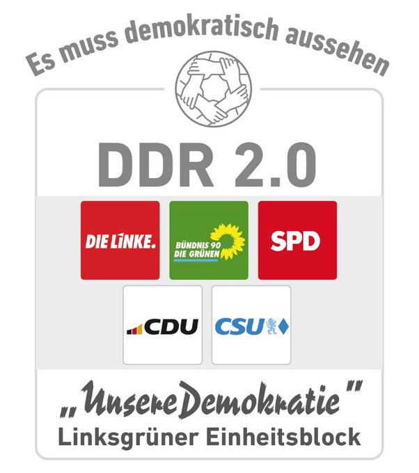 Mit antidemokratischen Kartellabsprachen für einen *linksliberalen Konsens" von <a href="/cducsubt/">CDU·CSU</a>  bis zur Linken wollen diesen Parteien exklusiv die Privilegien der Staatsämter sichern.
#verfassungsgericht #Richterin