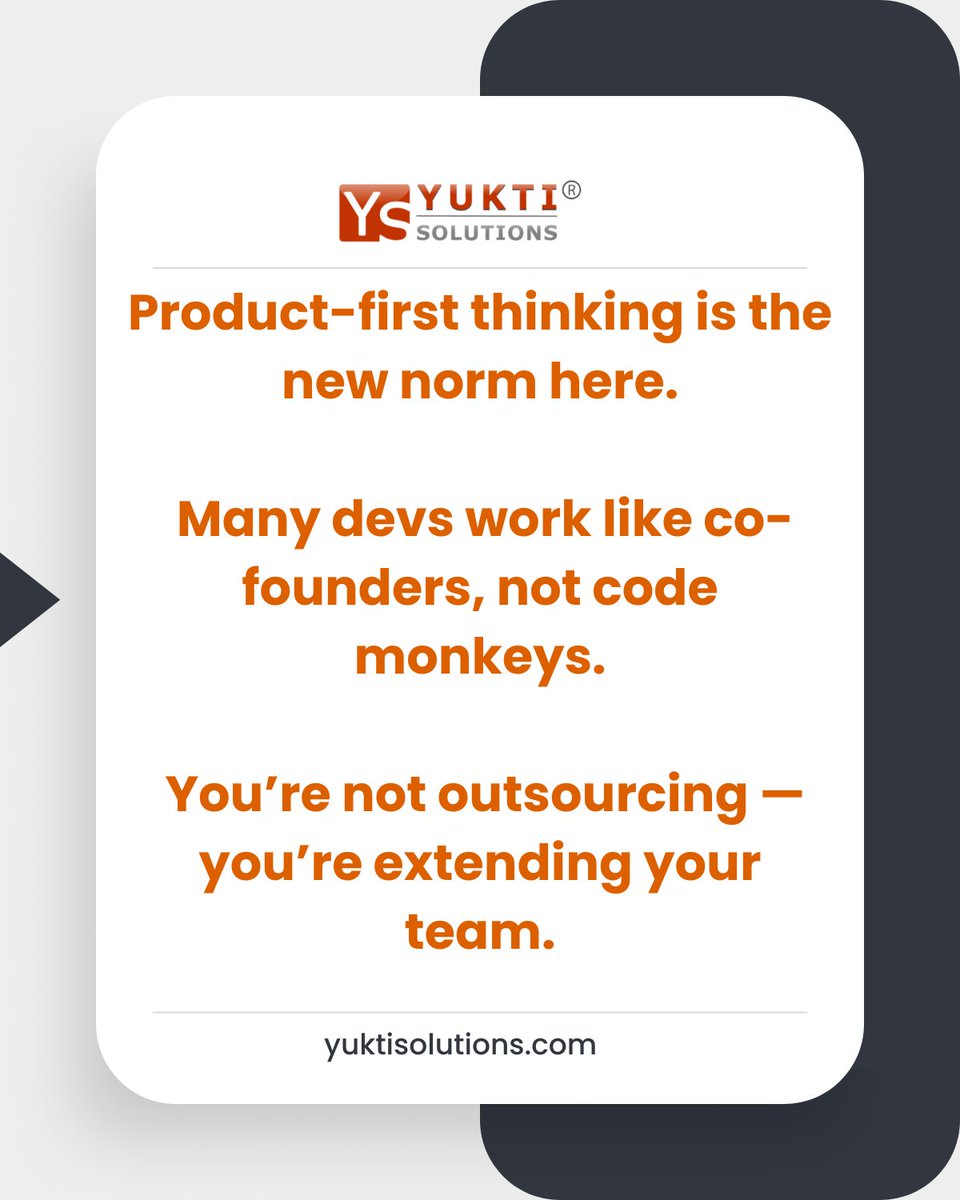 yuktisolutions's tweet image. Affordable ≠ low quality.

India’s top devs think like co-founders, not contractors.

✅ Product-first
✅ Startup-savvy
✅ Fast &amp;amp; reliable
Want our top 5 trusted agency picks?
DM “TRUSTED” now.
#TechHiring #StartupTips #IndiaTech #OutsourcingDoneRight