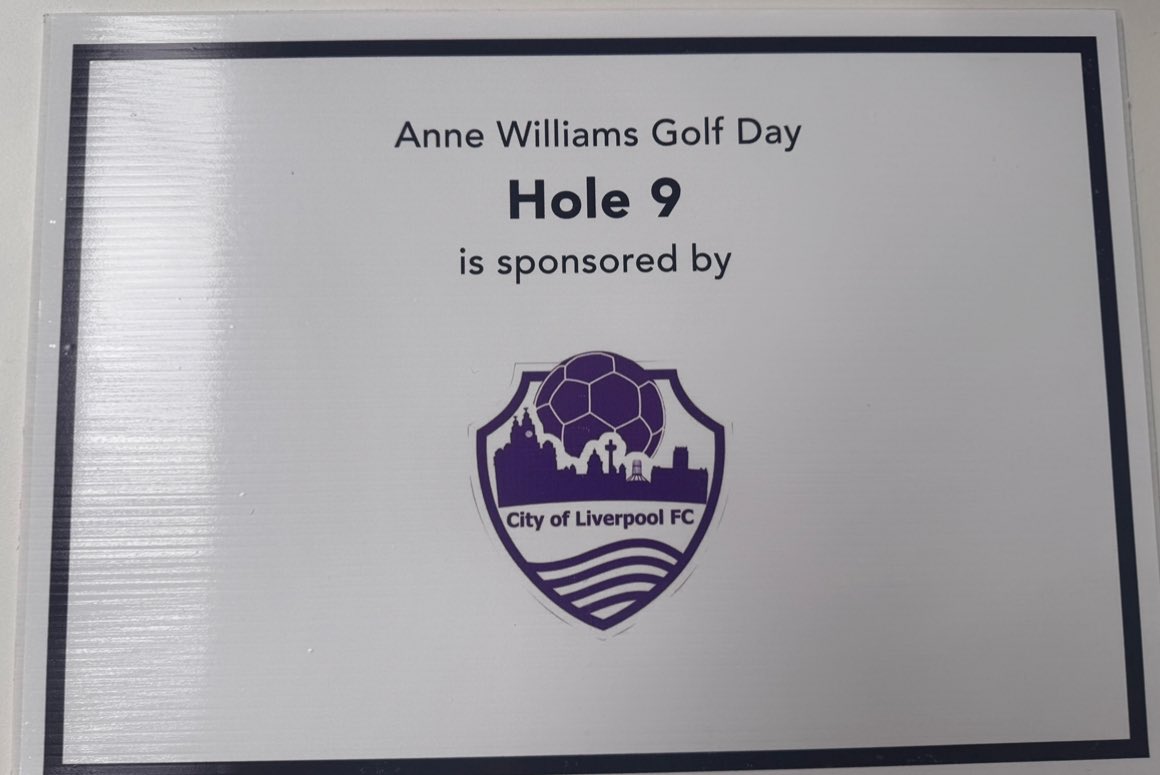 Anne Williams Golf Day (@annewilliamsgo2) on Twitter photo Many thanks to <a href="/CityofLpoolFC/">City of Liverpool FC</a> for sponsoring the 9th hole at today’s #AnneWilliamsGolfDay
justgiving.com/crowdfunding/s… Many thanks to <a href="/CityofLpoolFC/">City of Liverpool FC</a> for sponsoring the 9th hole at today’s #AnneWilliamsGolfDay
justgiving.com/crowdfunding/s…
