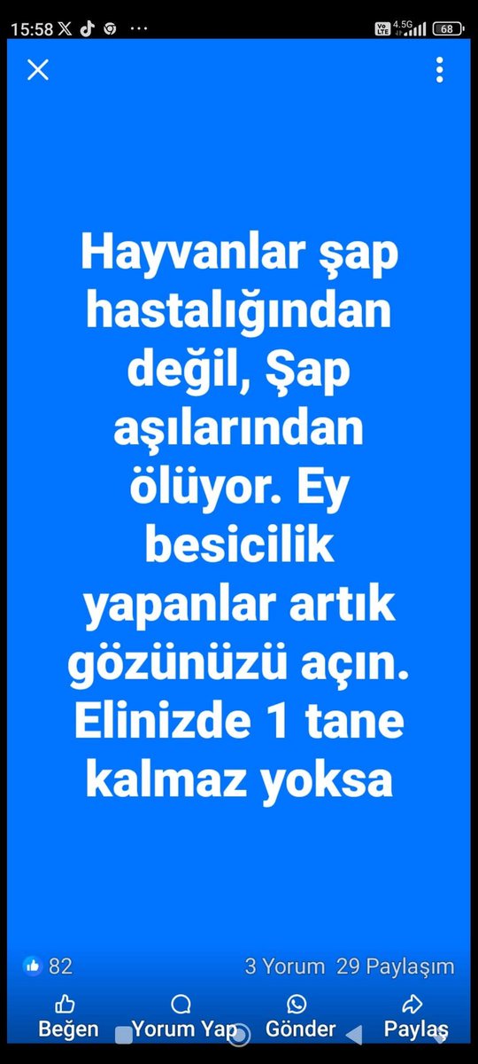 Şap hastalığından hayvan ölmez. Şap hastalığı dedikleri hastalığın şifasını hayvan otladığı merada buluyor.Ya da kaya tuzu yalayarak hayvan kendine geliyor. Sapasağlam hayvanların ölmesinin sebebi 4 yıldır yapılan şap aşılarıdır.. Çünkü tüm hayvanları aşıladılar. Yok etme projesi
