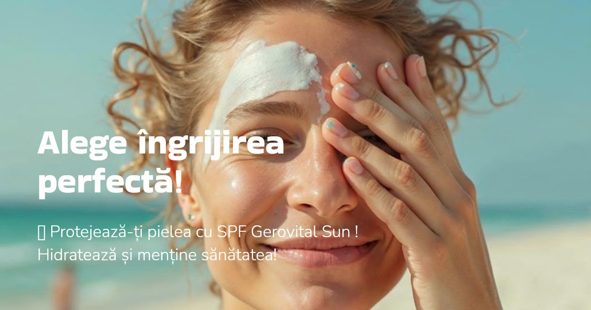 delphionline09's tweet image. Vara aceasta, pielea ta merită cea mai bună îngrijire. Alege produsele care o mențin hidratată și protejată - începe cu crema SPF Gerovital Sun ! Cum îți îngrijești pielea de vară? #SPF #Gerovital #SfaturiDeFrumusete #RutinaDeVara #IngrijirePersonala