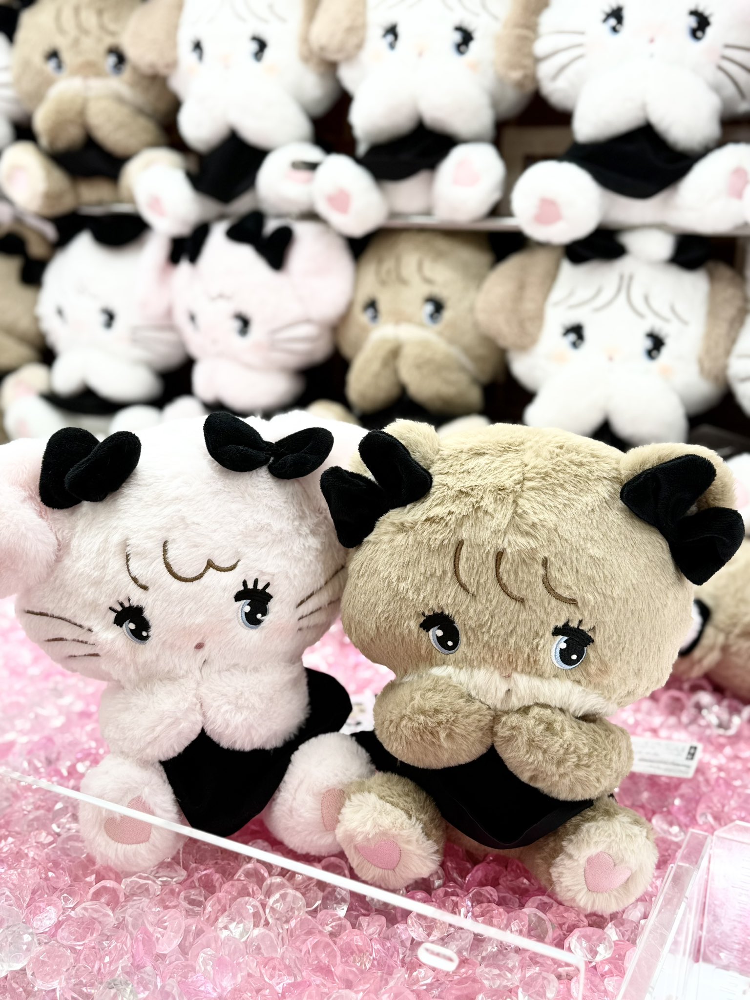 mikko BLACK RIBBON BIGぬいぐるみ　ムース キャミー スフレ mikko characters BLACK RIBBON BIGぬいぐるみ～ムース