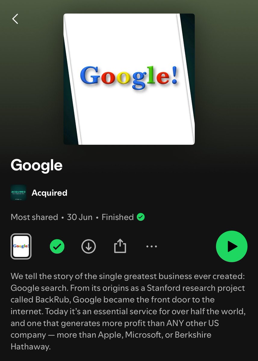 ProfSchrepel's tweet image. New mandatory episode for my students just dropped. So good, seriously. open.spotify.com/episode/64V71y… @AcquiredFM @gilbert @djrosent