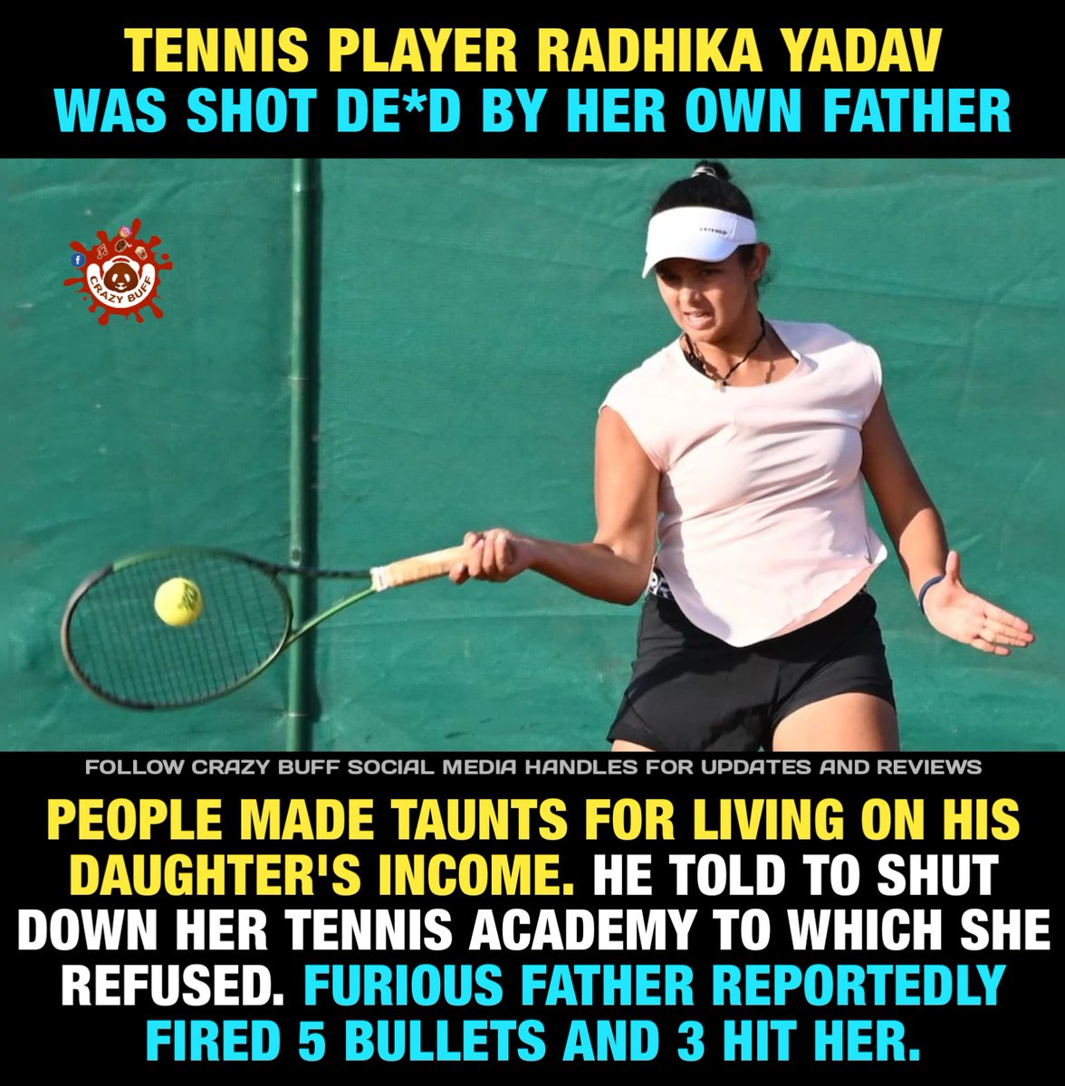 #TennisPlayer #RadhikaYadav Shot De*d by her own Father🤯