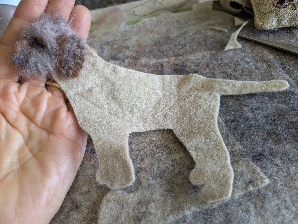 Ever heard of a #lagottoromagnolo ? I hadn't until I was commissioned to make one. Having looked them up, they are a gun dog from the Delta del Po region of Italy, which used to be extensive marshland, and where they were used particularly to retrieve from water.