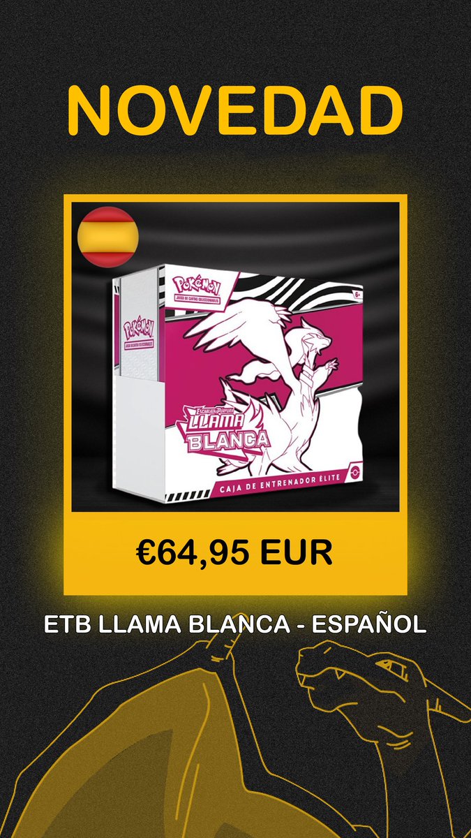 ¡Lo tenemos! Y con el código SUMMER7 al mejor precio esta ETB de Pokémon Llama Blanca 😋
panpacks.com/products/caja-…