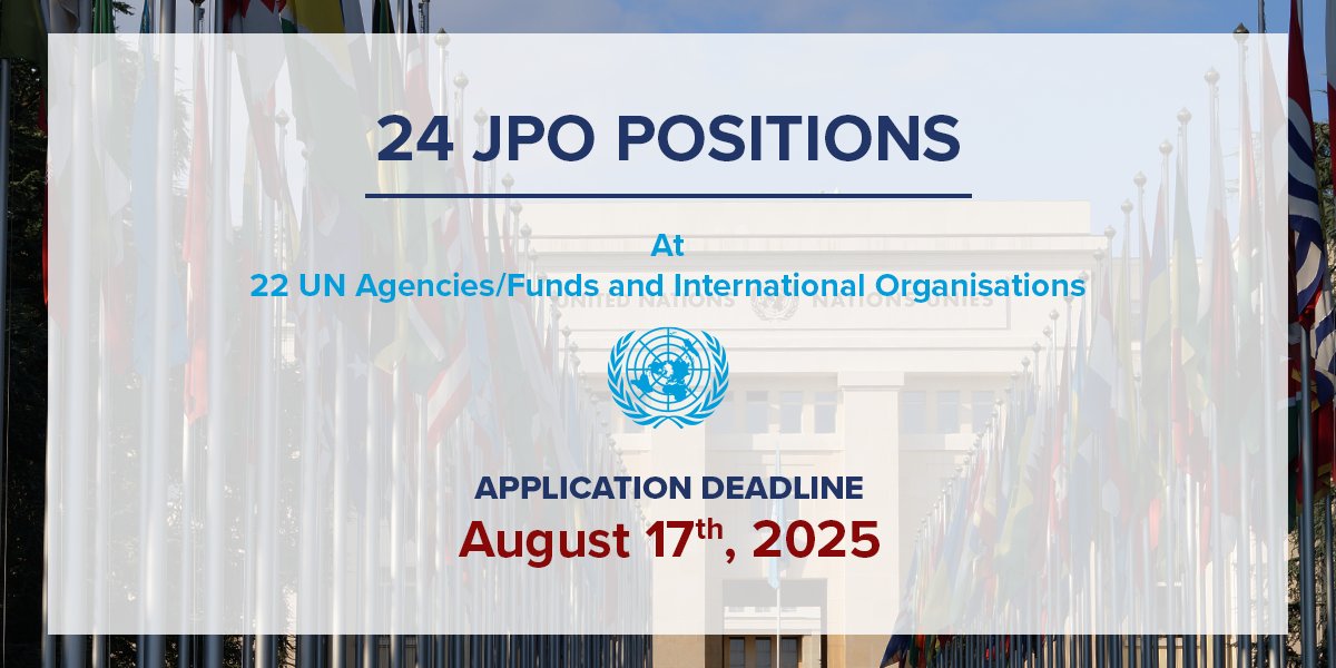 UNDPCareers's tweet image. 🔔 The government of #Germany is sponsoring 24 #JPO positions in diverse locations across various UN agencies/ funds, and international organizations for German nationals.
📆 Deadline for applications: August 17th 2025, Midnight CET.
☑ arbeitsagentur.de/vor-ort/zav/bf…