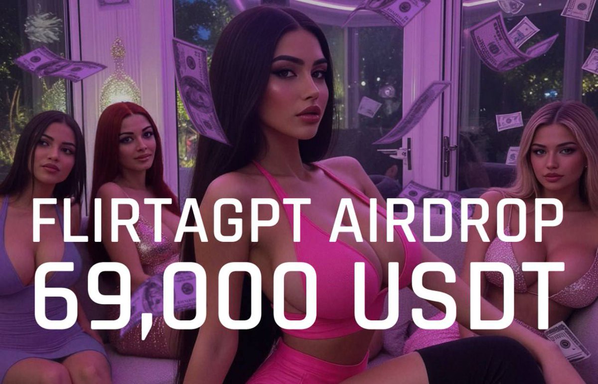 New #airdrop: FlirtaGPT (New &amp; Random 3000)
Reward: 69,000 USDT
Distribution date: October 1st

🔗Airdrop Link: t.me/FlirtaUSDTbot

1: Complete all tasks of the airdrop and submit sol wallet address
2: 3000 random winners will share a total of 50,000 USDT rewards
3: In