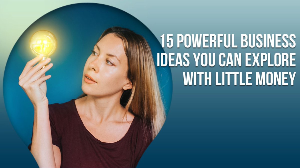 AlobwedeRenz's tweet photo. Discover 15 business ideas to start with minimal investment! Turn hobbies into hustles or find new opportunities for a cost-effective entrepreneurial journey. #Startup #Entrepreneurship
Full guide here: https://t.co/2PIq7s8D3g https://t.co/VCuxOEGPfe