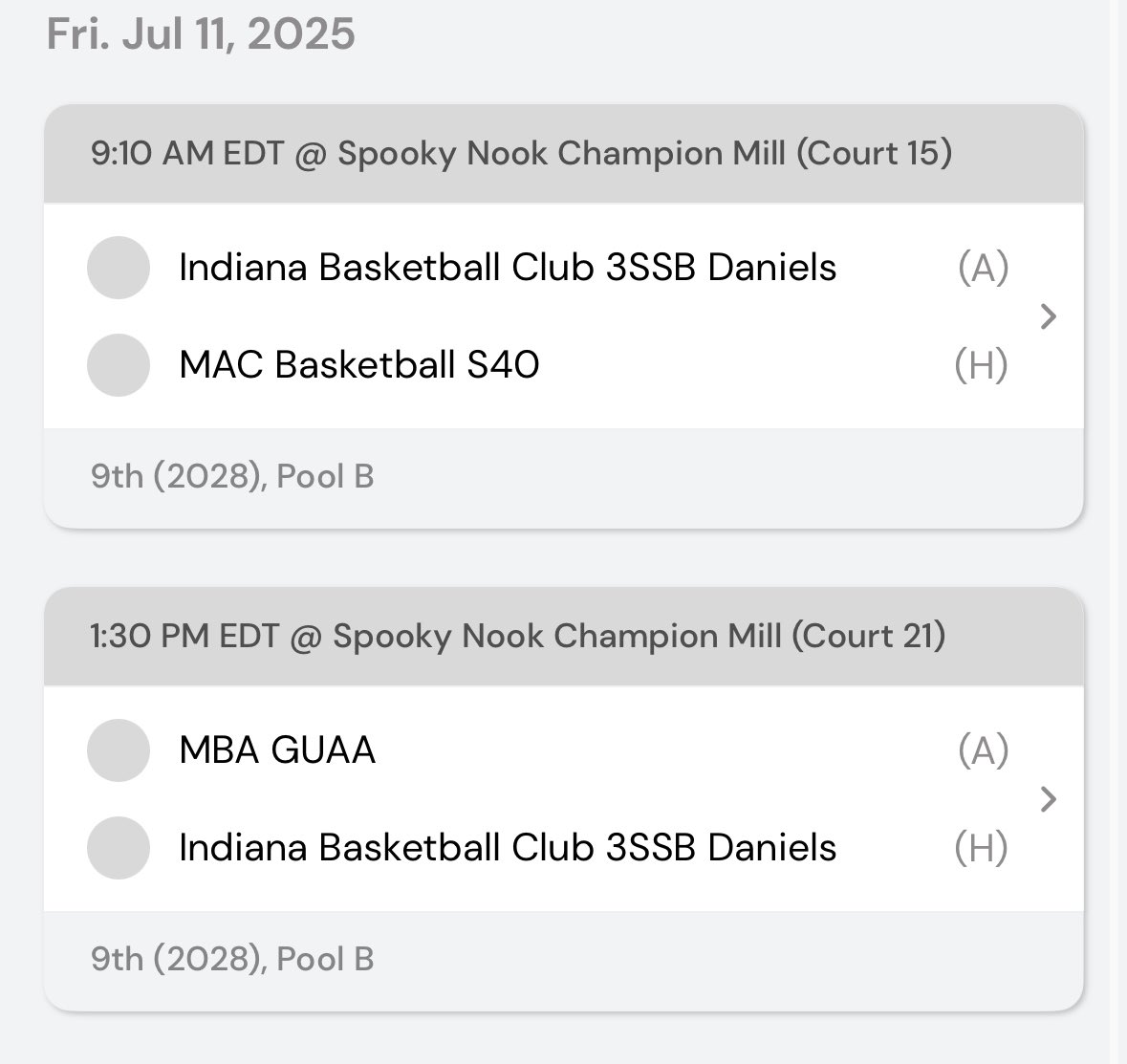 Indiana Basketball Club 15U 3SSB (@ibc15u3ssb) on Twitter photo These ladies started off strong at <a href="/SelectEventsBB/">Select Events Basketball</a> yesterday with a win!
Two games today! 💪🏼
<a href="/NatalieWh40343/">Natalie Whelan-Edwards</a> <a href="/Ray_Ray2028/">Reagan Reiff</a> <a href="/HalleDaniels3/">Halle Daniels</a> <a href="/EllaBurl2028/">Ella Burleson</a> <a href="/MalyiahEvans00/">Malyiah J Evans</a> <a href="/JillBeaderstadt/">Jill Beaderstadt</a> <a href="/ClaireStoops/">Claire Stoops</a> <a href="/AmayaStHilaire/">AmayaStHilaire</a> <a href="/IBCWBB/">Indiana Basketball Club</a> <a href="/PGHIndiana/">Prep Girls Hoops Indiana</a> <a href="/JrAllStarBB/">Jr. All-Star Girls Basketball</a> <a href="/ProspectShowcse/">Prospect_ShowcaseWBB</a> These ladies started off strong at <a href="/SelectEventsBB/">Select Events Basketball</a> yesterday with a win!
Two games today! 💪🏼
<a href="/NatalieWh40343/">Natalie Whelan-Edwards</a> <a href="/Ray_Ray2028/">Reagan Reiff</a> <a href="/HalleDaniels3/">Halle Daniels</a> <a href="/EllaBurl2028/">Ella Burleson</a> <a href="/MalyiahEvans00/">Malyiah J Evans</a> <a href="/JillBeaderstadt/">Jill Beaderstadt</a> <a href="/ClaireStoops/">Claire Stoops</a> <a href="/AmayaStHilaire/">AmayaStHilaire</a> <a href="/IBCWBB/">Indiana Basketball Club</a> <a href="/PGHIndiana/">Prep Girls Hoops Indiana</a> <a href="/JrAllStarBB/">Jr. All-Star Girls Basketball</a> <a href="/ProspectShowcse/">Prospect_ShowcaseWBB</a>