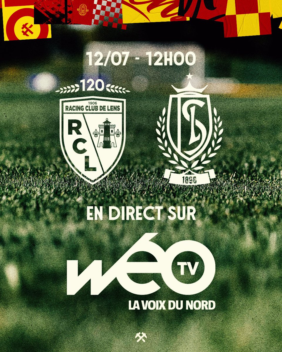 #RCLRSCL à suivre sur <a href="/WEO_TV/">Wéo</a> et La Voix des Sports  📺

La rencontre opposant le Racing au <a href="/Standard_RSCL/">Standard de Liège</a> ce samedi (12h) à La Gaillette Gervais Martel sera diffusée en direct. 

ℹ️ lc.cx/OleHsy
👉 lc.cx/t54vvp
 
#PrépArtois
