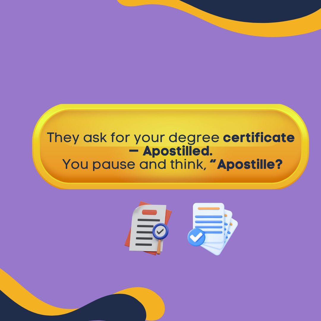 NSverge29649's tweet image. Just got a job offer in Spain? 🇪🇸
They asked for an Apostilled degree certificate. 🧾
Apostille = Certified for use in 120+ countries. 🌍
It’s your paperwork’s passport.
Get it done and go global! ✈️
#Apostille #VisaSupport #GlobalDocs #WorkAbroad
