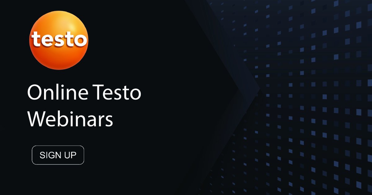 Testo Live Webinars – July Lineup!

1. Toolbox Talk: Working Safely with A2L &amp; A3 Refrigerants
📅 July 24 | 🕑 2PM EST
Register: ow.ly/rem250Wo1zf 

2. Smart Thermal Imaging: Meet the new 860i Mobile Thermal Imager
📅 July 15 | 🕚 11AM EST
Register: ow.ly/mhTw50Wo1za