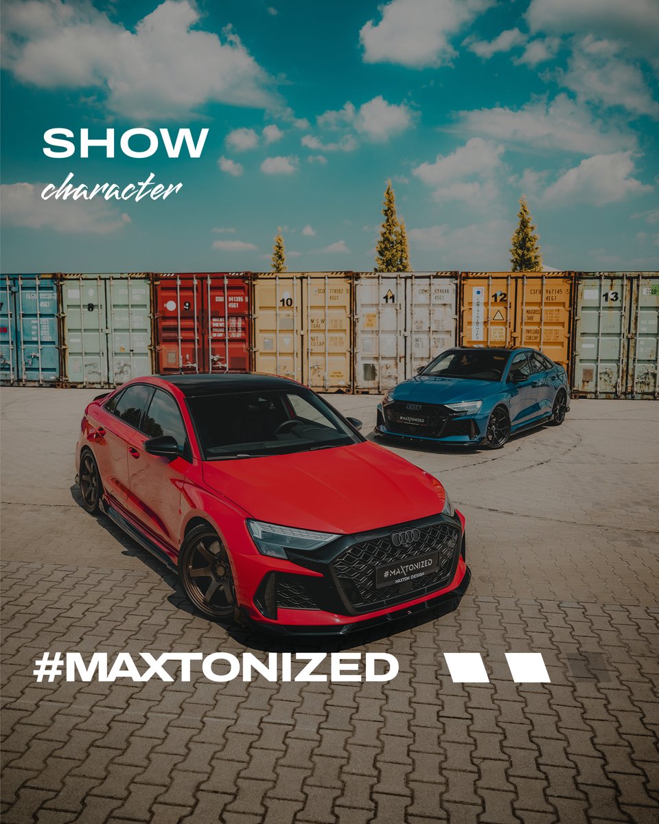 MaxtonOfficial's tweet photo. Show character and stand out with Maxton 😎
Our Audi RS3 8Y Facelift demo car met his brother and they went for a little ride together 🔥🏁
#audi #audilovers #audirs3 #rs3 #rs38y #rs38yfacelift #audituning #audigram #audiworld #newaudi #newrs3 #newrs3sedan #rs3sedan #style https://t.co/5K4o8ecpdt