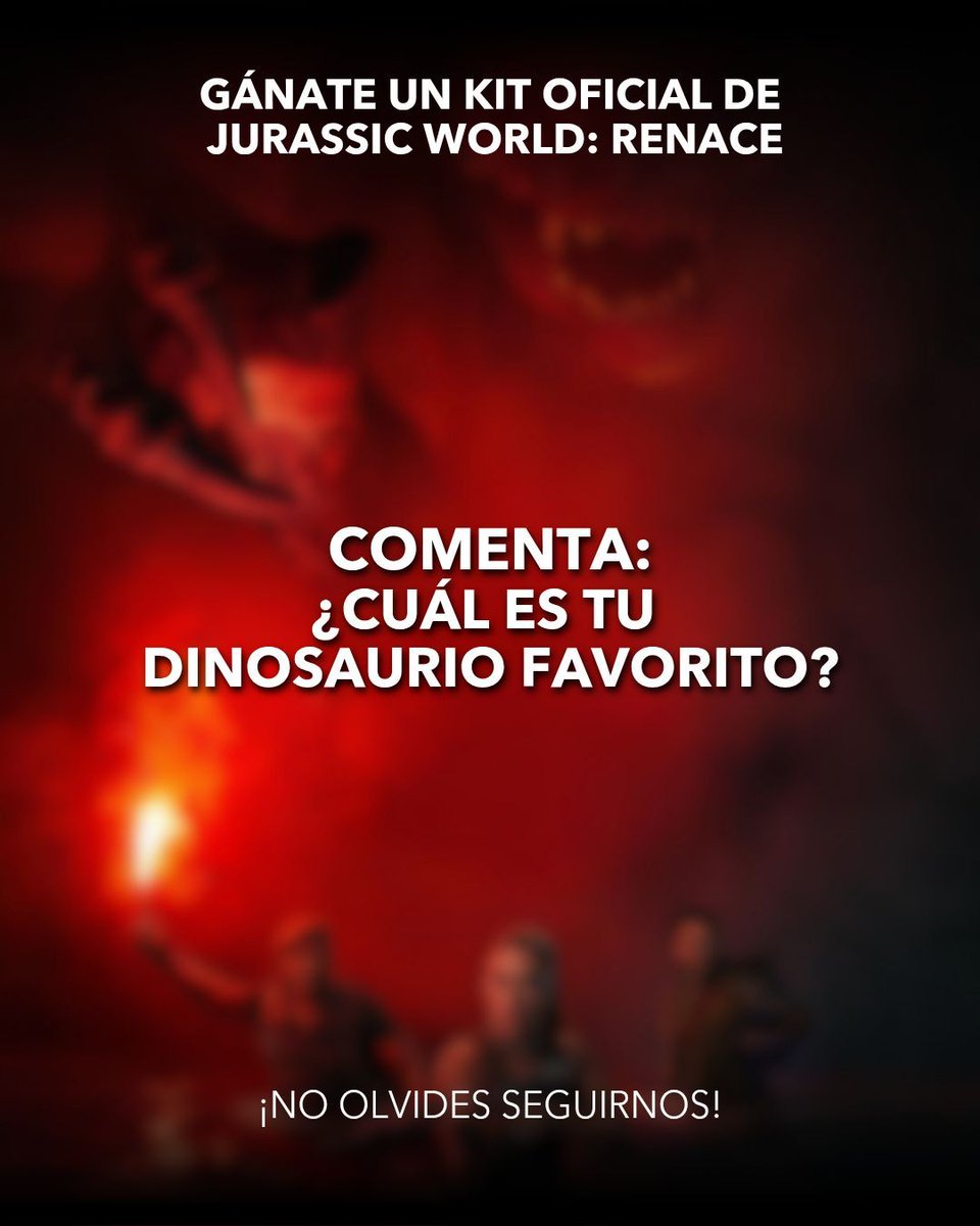Spoiler Time (@itsspoilertime) on Twitter photo ¡Kit especial de #JurassicWorldRenace! 🎁💝
🦖 Tenemos un KIT OFICIAL de la peli que incluye un vaso térmico, una gorra y una sudadera
✅ Para participar: RT, síguenos en Instagram y comenta tu dinosaurio favorito: instagram.com/tuspoilermx?ig…
Se retira por CDMX 🇲🇽 | <a href="/UniversalMX/">Universal Pictures México</a> ¡Kit especial de #JurassicWorldRenace! 🎁💝
🦖 Tenemos un KIT OFICIAL de la peli que incluye un vaso térmico, una gorra y una sudadera
✅ Para participar: RT, síguenos en Instagram y comenta tu dinosaurio favorito: instagram.com/tuspoilermx?ig…
Se retira por CDMX 🇲🇽 | <a href="/UniversalMX/">Universal Pictures México</a>