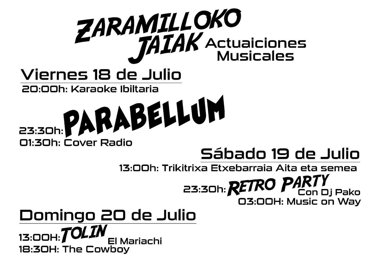 🎉🎉Zaramilloko jaiak - San Keremos 2025🎉🎉

Uztailak 18, 19, 20 julio.