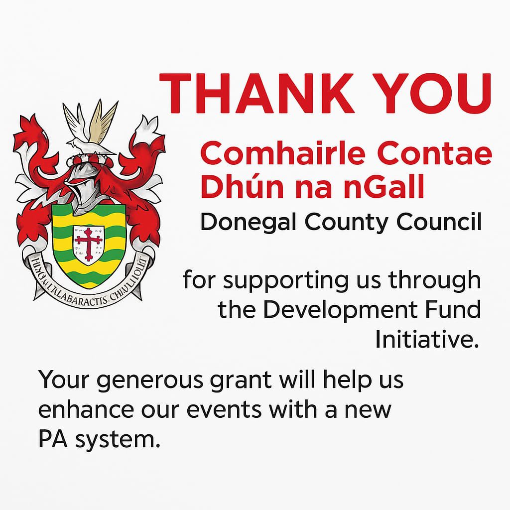 The club would like to acknowledge the support <a href="/donegalcouncil/">Donegal County Council</a> and the councillors of the Letterkenny Municipal District in our application for funding under the Development Fund Initiative (DFI)
 
This grant is going towards the purchase of a new PA system at Leckview Park.