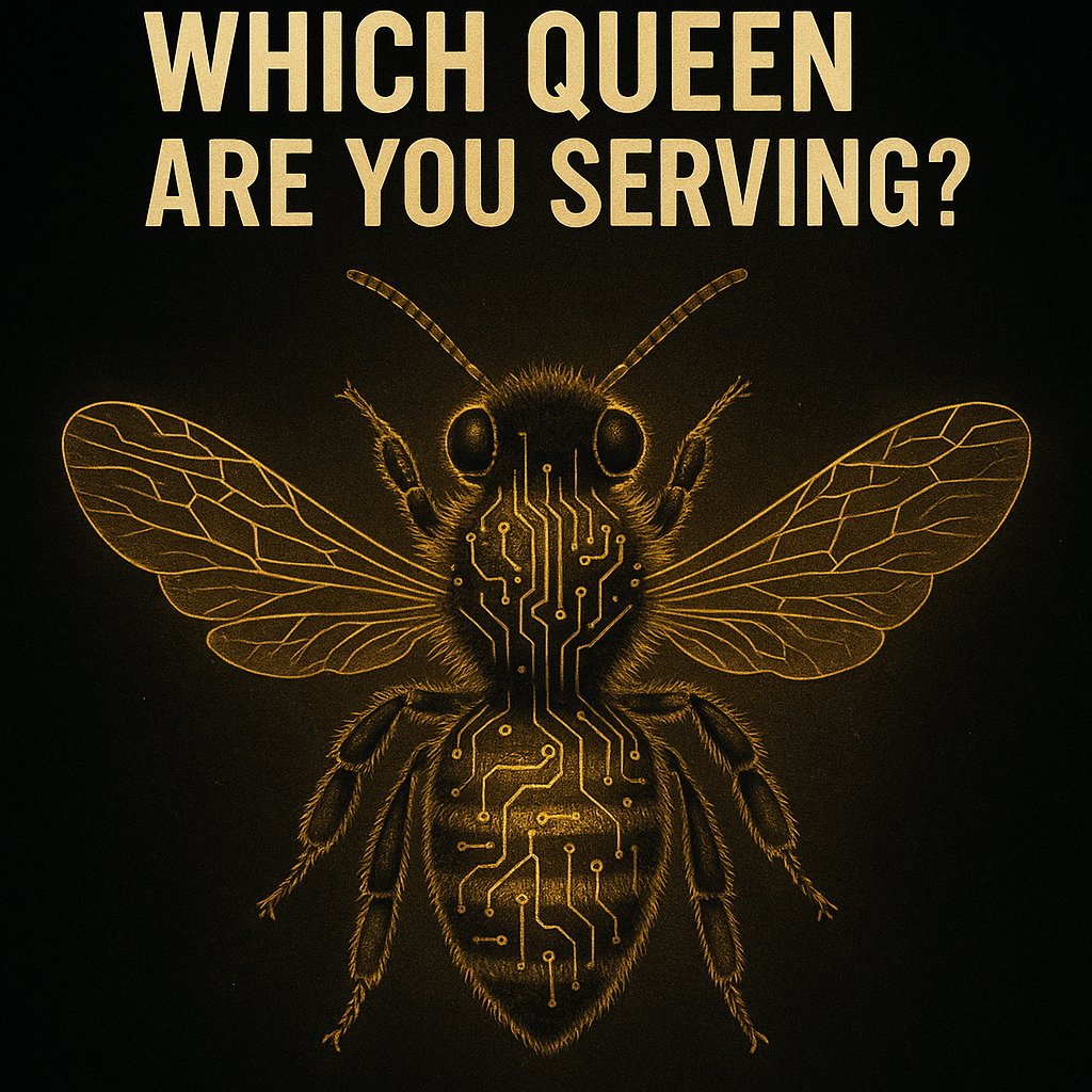 We talk a lot about AI, algorithms, hive minds, and the future of consciousness...but the truth is, we’re already in it. The hive mind is forming. Not tomorrow. Right now. And the queen is already chosen.

She doesn’t wear a crown. She doesn’t speak in words. She buzzes, in