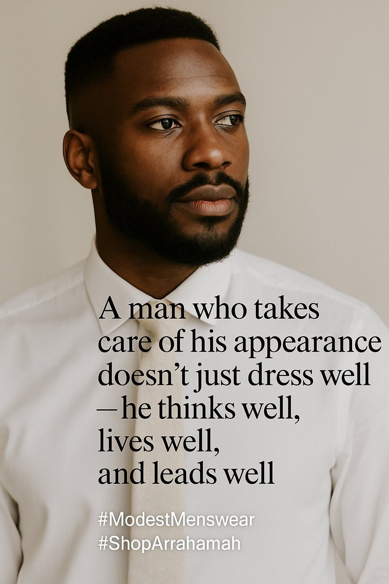 Souqarramahng's tweet image. Your presence speaks before your words.
A disciplined man dresses with purpose.
Style is leadership.

#ShopArRamah #ModestMenswear #MuslimMenStyle #MenOfDiscipline