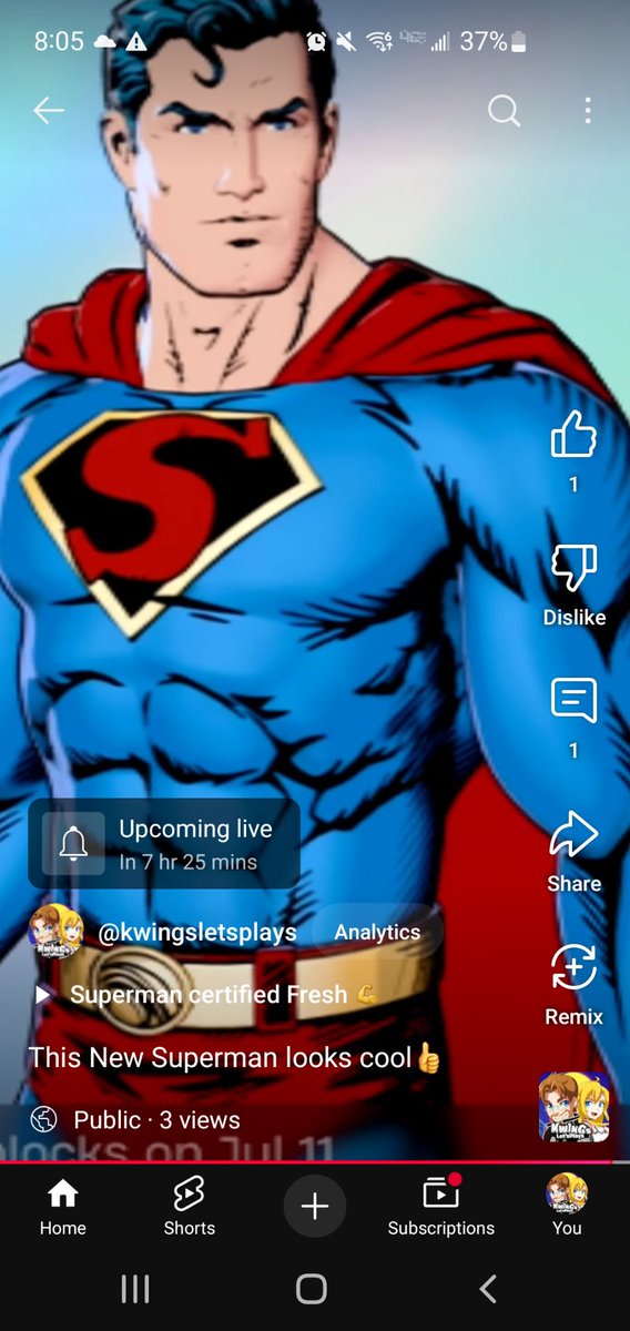 This VG Superman looks dope - youtube.com/shorts/NaxZeIG…