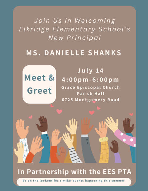Come meet our new principal next week!