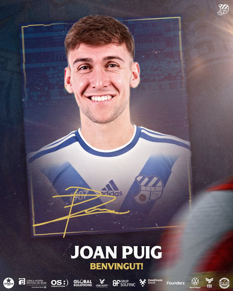 ✍️ 𝐁𝐞𝐧𝐯𝐢𝐧𝐠𝐮𝐭, 𝐉𝐨𝐚𝐧 𝐏𝐮𝐢𝐠! 💙🤍

El lateral esquerre firma amb l'Europa per a una temporada més una opcional! 

🔗 Més informació: ceeuropa.cat/equips-princip…

#JoanPuig2026