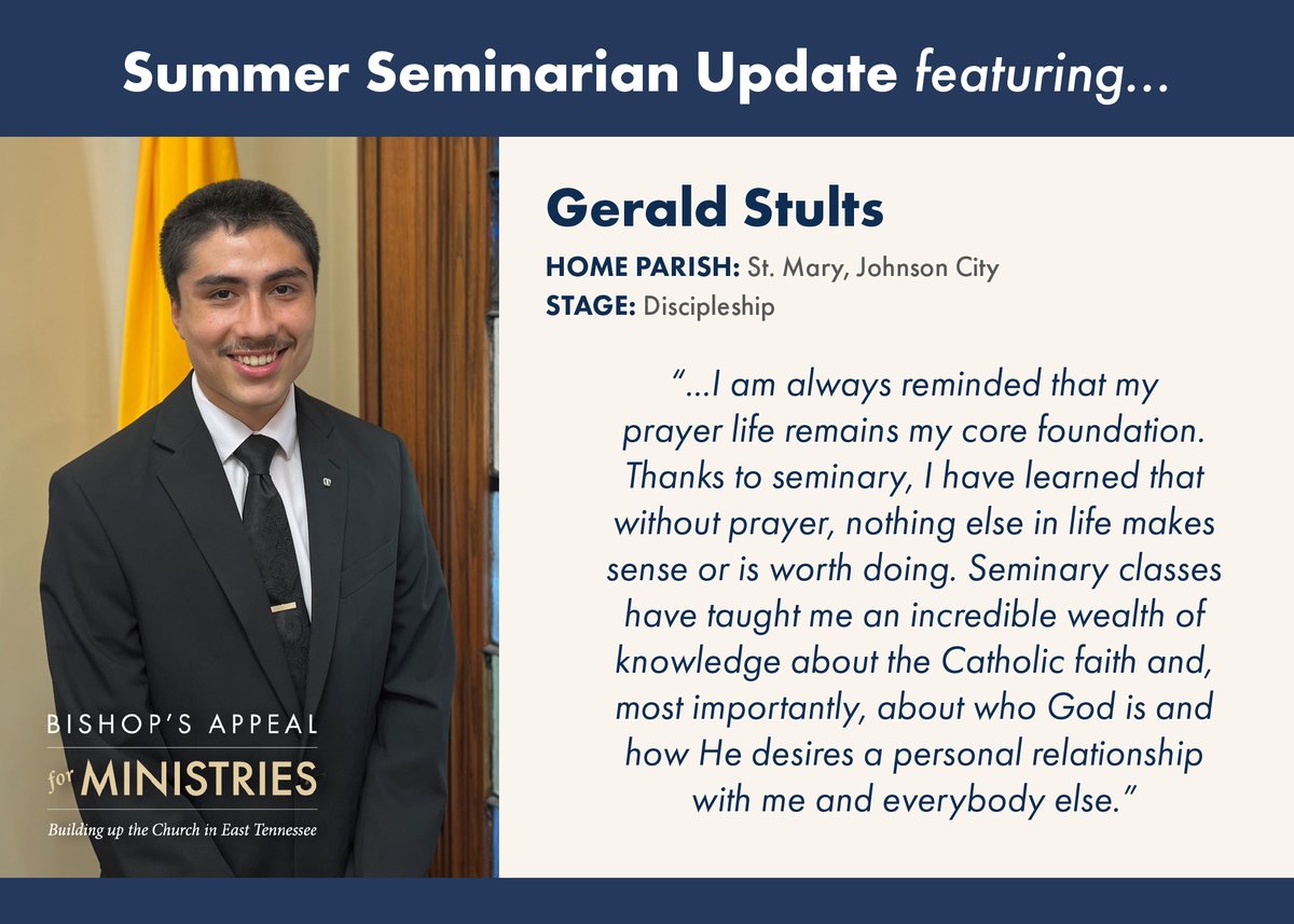 Our #dioknox seminarians spend their summers in parishes and ministries, learning more about serving as a priest and connecting with the community.
Please continue to pray for our seminarians as they discern and grow in their call to serve the Church. 🙏