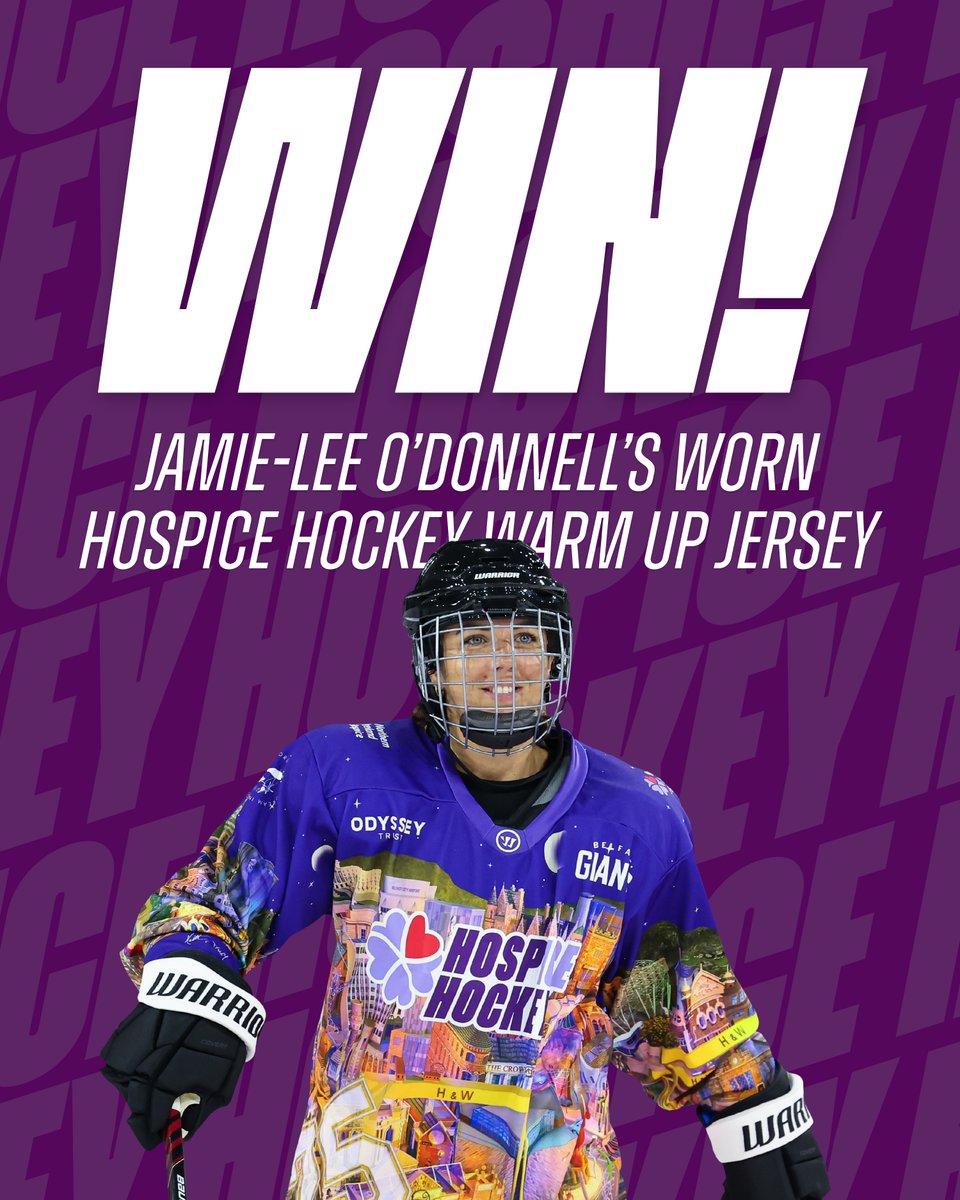 🚨 𝗪𝗜𝗡 𝗝𝗔𝗠𝗜𝗘-𝗟𝗘𝗘 𝗢'𝗗𝗢𝗡𝗡𝗘𝗟𝗟'𝗦 𝗛𝗢𝗦𝗣𝗜𝗖𝗘 𝗛𝗢𝗖𝗞𝗘𝗬 𝗪𝗔𝗥𝗠 𝗨𝗣 𝗝𝗘𝗥𝗦𝗘𝗬 🚨

You can help us continue to raise funds for the incredible work of <a href="/NIHospice/">NI Hospice</a> AND own a piece of Hospice Hockey history! 💜

🔗 ENTER HERE: bit.ly/JamieLeeODonne…
🗓️