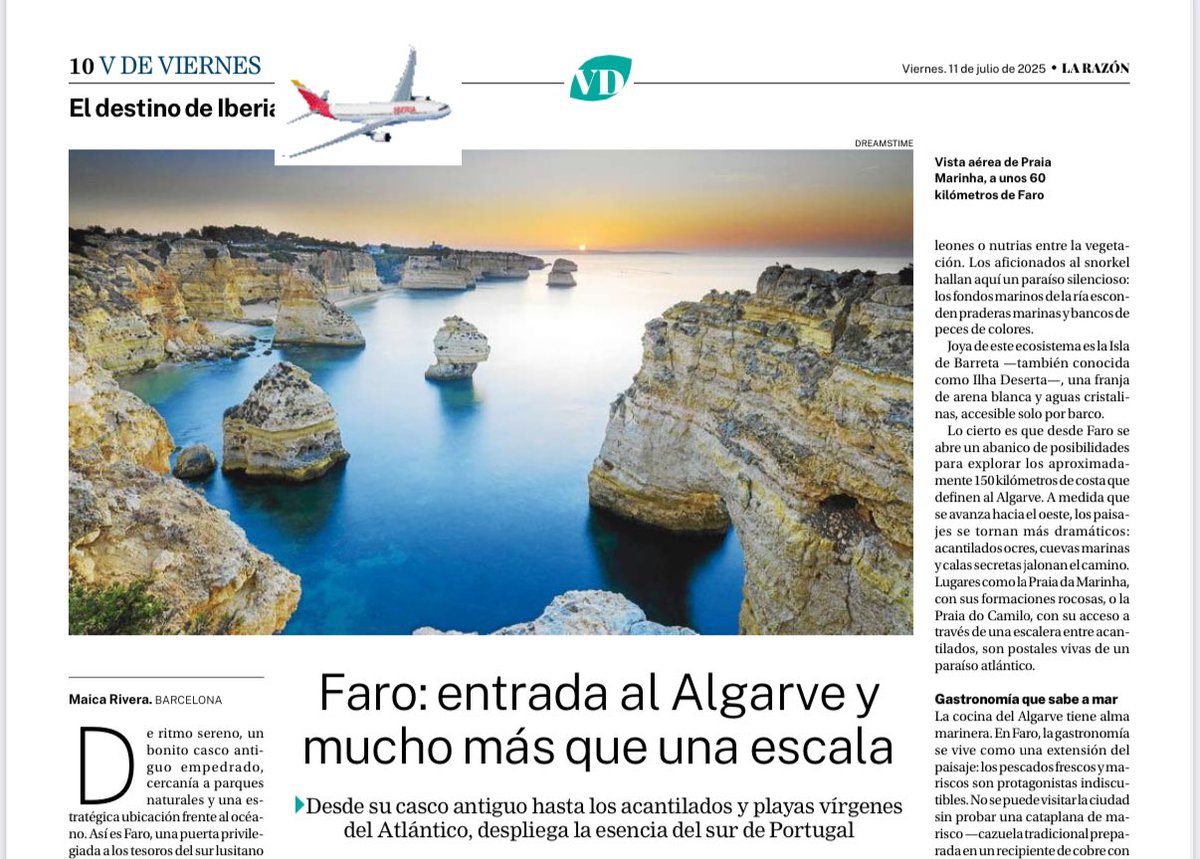 A veces, hay lugares que parecen ser solo el principio del viaje ¡y acaban siendo el verdadero destino! ¡Mi artículo ✍️ de hoy en <a href="/larazon_es/">La Razón</a> !
*En edición impresa, y en digital 👉 larazon.es/viajes/faro-en…
#viajar #Faro #ElAlgarve #Portugal <a href="/visitportugal/">Visit Portugal</a> <a href="/visitalgarve_es/">VisitAlgarve_es</a> #Algarve