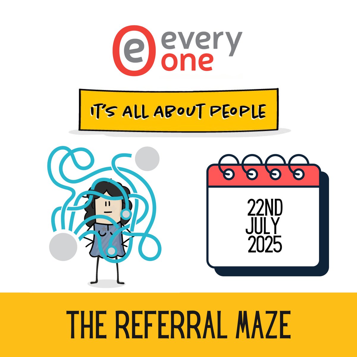 The Referral Maze...22nd July 2025 👨

Join us for a thought-provoking #workshop that examines the often frustrating world of #health and #care #referrals 💭

Join our very own Vicky...

⏰ 12pm – 1pm
📍 Register for the online event today 👉 bit.ly/the-referral-m…