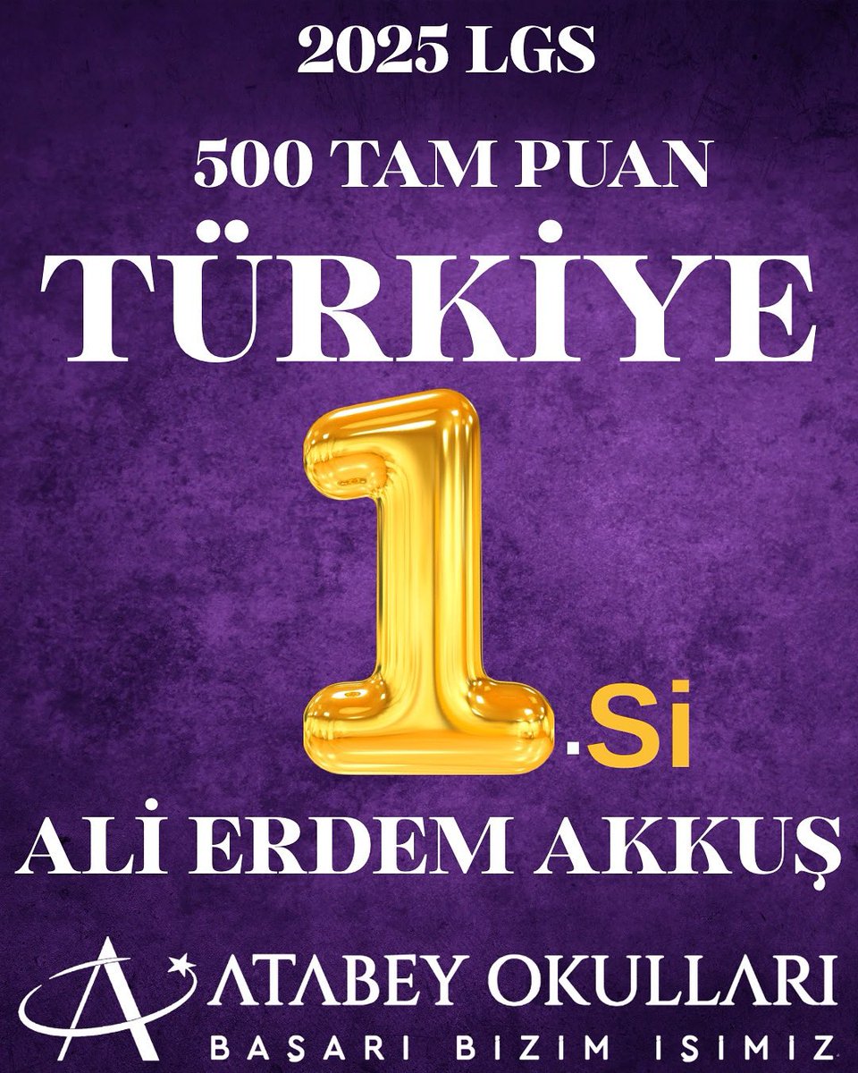 🎯 2025 LGS TÜRKİYE 1.si BİZDEN!
💯 500 TAM PUAN!
Başarı bizim işimiz dedik, bir kez daha başardık!Emeği geçen tüm öğretmenlerimize, ailesine ve tabii ki Ali Erdem’e yürekten teşekkür ederiz.