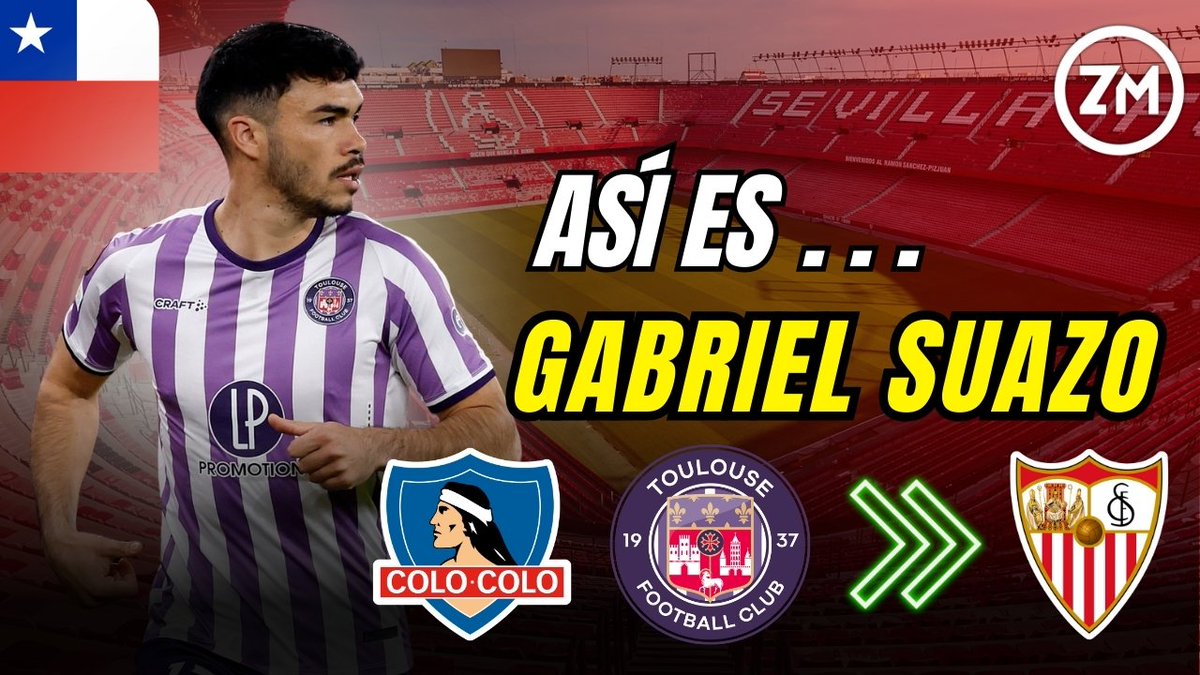 Zona Mixta (@zonamixta__) on Twitter photo 🔴 Así es Gabriel Suazo, el primer fichaje del <a href="/SevillaFC/">Sevilla Fútbol Club</a> en la era Cordón
🤳Hablamos con <a href="/ramonvilageliuu/">Ramon Vilageliu Arnella</a>, periodista especializado en la Ligue 1, para analizar al exjugador del Toulouse y de la selección chilena.
📎 youtu.be/MTf7OkT7Tdg
#ZonaMixta 🔴 Así es Gabriel Suazo, el primer fichaje del <a href="/SevillaFC/">Sevilla Fútbol Club</a> en la era Cordón
🤳Hablamos con <a href="/ramonvilageliuu/">Ramon Vilageliu Arnella</a>, periodista especializado en la Ligue 1, para analizar al exjugador del Toulouse y de la selección chilena.
📎 youtu.be/MTf7OkT7Tdg
#ZonaMixta