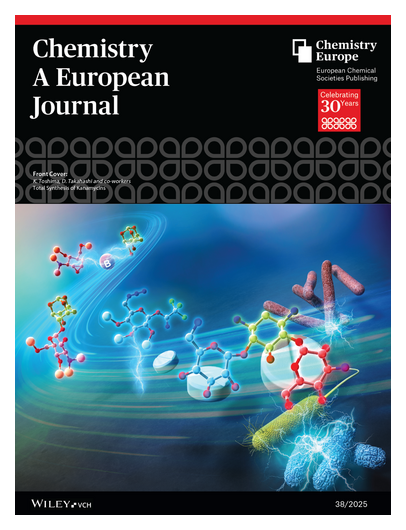 ChemEurJ's tweet image. #OnTheCover #TotalSynthesis of Kanamycins (Daisuke Takahashi and co-workers) ChemEurJ 38/2025 doi.org/10.1002/chem.2… • onlinelibrary.wiley.com/doi/10.1002/ch…