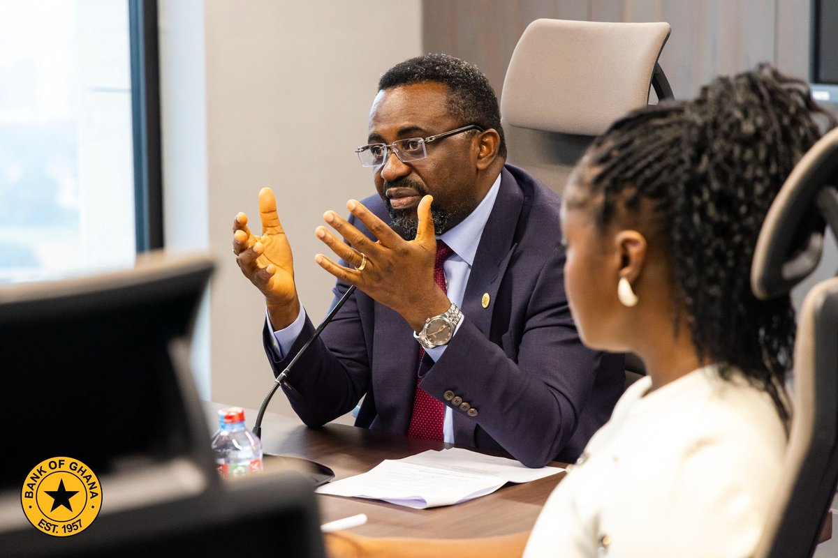 Web3accra's tweet photo. Pioneering Ghana’s digital future: On July 9th, the Chamber of Digital Assets & Blockchain Innovation, led by President Caleb Afaglo and Vice President Del Titus Bawuah (Founder & CEO of Web 3 Africa Group), engaged with the Governor, Deputy Governor, and Head of Fintech at the Bank of Ghana. Representing key stakeholders—including Kofi Genfi (Vaulta), Mamadou Toure (Ubuntu Tribe), Ola Atose (KoinKoin), Larry Cooke (Binance), and others—the dialogue focused on shaping Ghana’s regulatory landscape for blockchain and digital assets.”